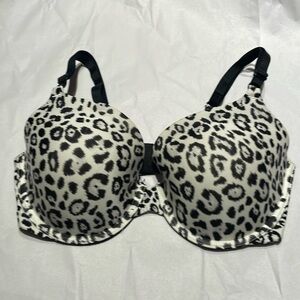 Victoria’s Secret White Leopard Perfect Coverage Bra 34D EUC